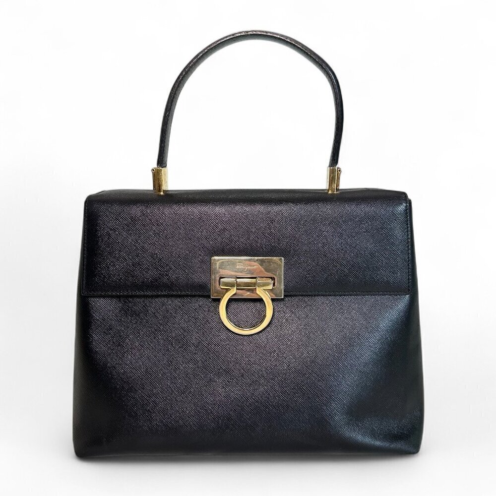 Salvatore Ferragamo Women's Gancini Handbag Black